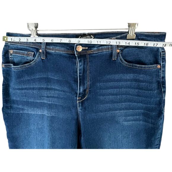 Nanette Lepore Belle Ankle Jeans 16 Blue Slim Skinny High Rise Stretch Comfort - Picture 5 of 12